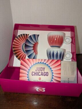 Judy Chicago Art Collection Ceramic Cup and Saucer Set - Multicolor